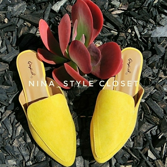 Shoes - SALE NEW Vegan Suede Mules